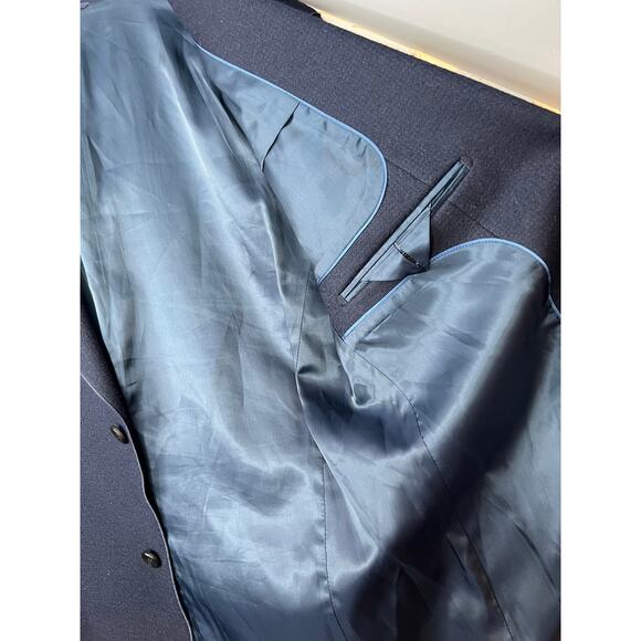 BARABAS Wool Blend Sport Coat Modern Fit in Navy Blue Men's Size Medium - Picture 5 of 10